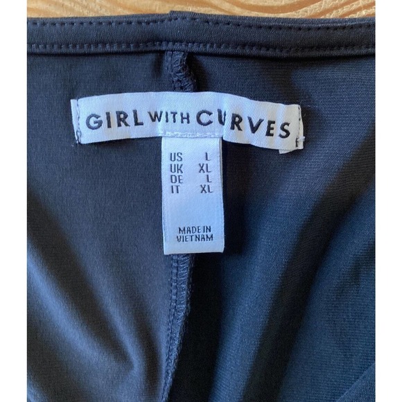 NEW Girl With Curves Flutter Sleeve Knit Midi Dress Size Large Women’s Black - Picture 3 of 7